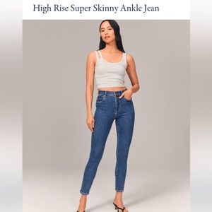 NWT Abercrombie & Fitch High Rise Super Skinny Ankle Jean Size 27S